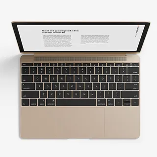 金色精致装饰笔记本电脑设计图免抠