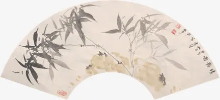 中式扇面免抠