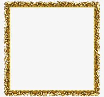 金色欧式边框免抠