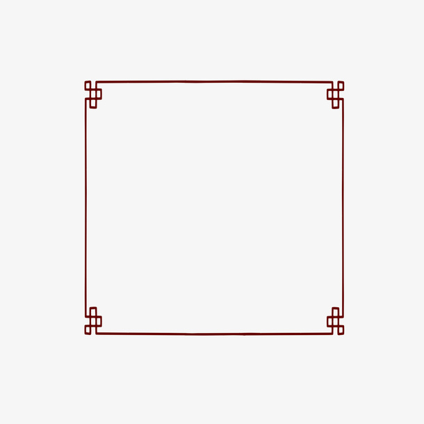 中式边框古风线条免抠