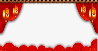 中国风中式边框节日装饰免抠