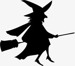 万圣节女巫黑色阴影4免抠