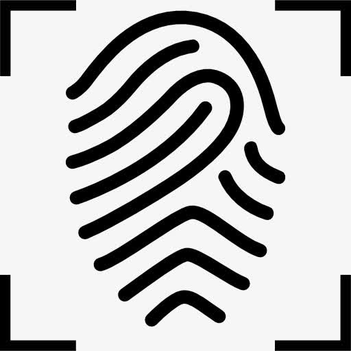 指纹与十字焦点图标免抠