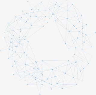 蓝色简约线条科幻圆圈免抠