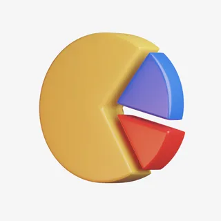 C4D立体3D模型卡通饼图免抠