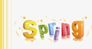 spring春天字体免抠
