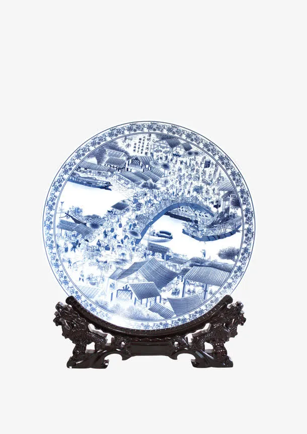 青花瓷摆台免抠