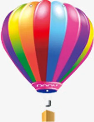 漂浮热气球免抠