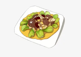 卡通手绘小炒肉免抠