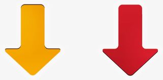 红色向下箭头免抠标签元素