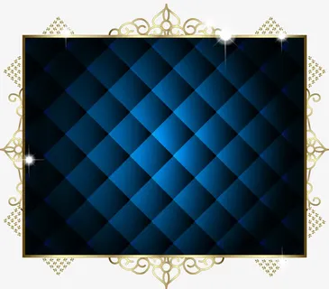 蓝色边框图免抠