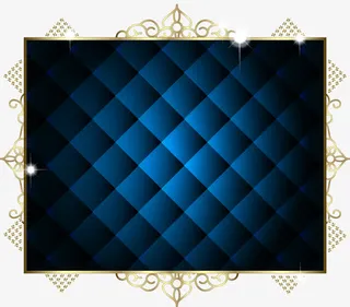 蓝色边框图免抠