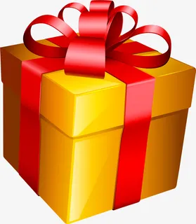 唯美金色礼盒免抠