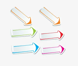 标贴箭头矢量图免抠