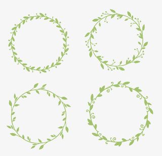 花环花边手绘边框免抠装饰边框元素