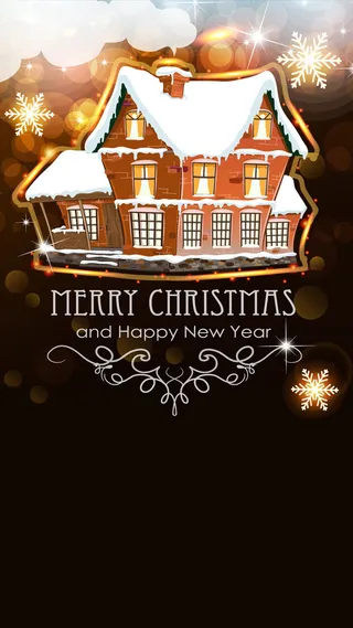 圣诞屋背景图高清