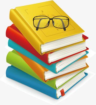 眼睛课本修饰素材免抠