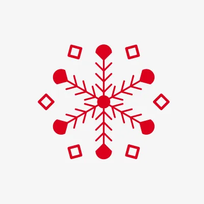 节日雪花类元素免抠