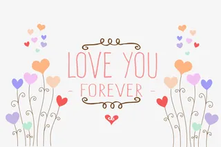 彩色心形背景装饰