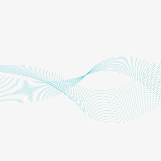 手绘蓝色科技动感线条免抠