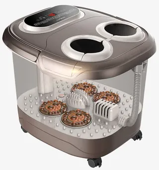 本博咖啡色家用全自动恒温泡脚桶免抠