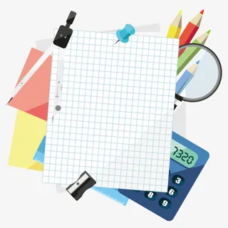 纸张和铅笔免抠