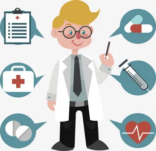 测量患者体温免抠