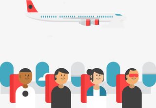 矢量图坐飞机免抠