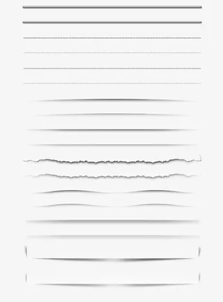 信纸分割线设计图片免抠