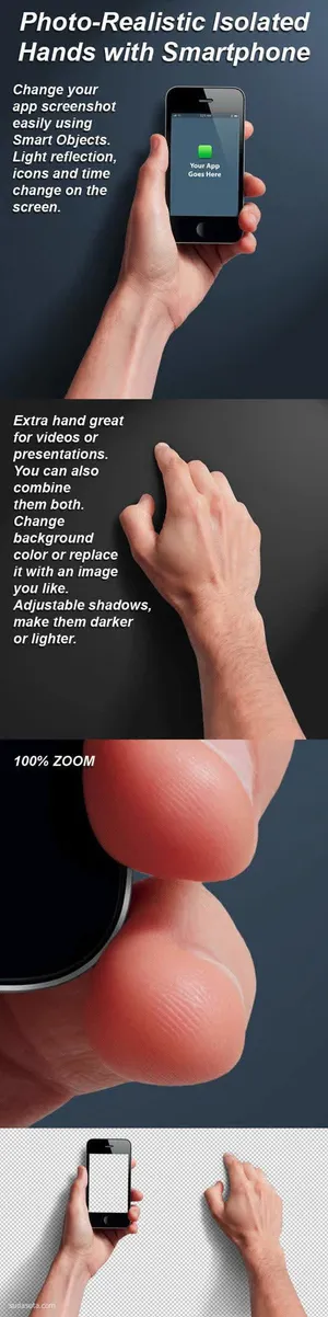 手机展示手势文字效果免抠