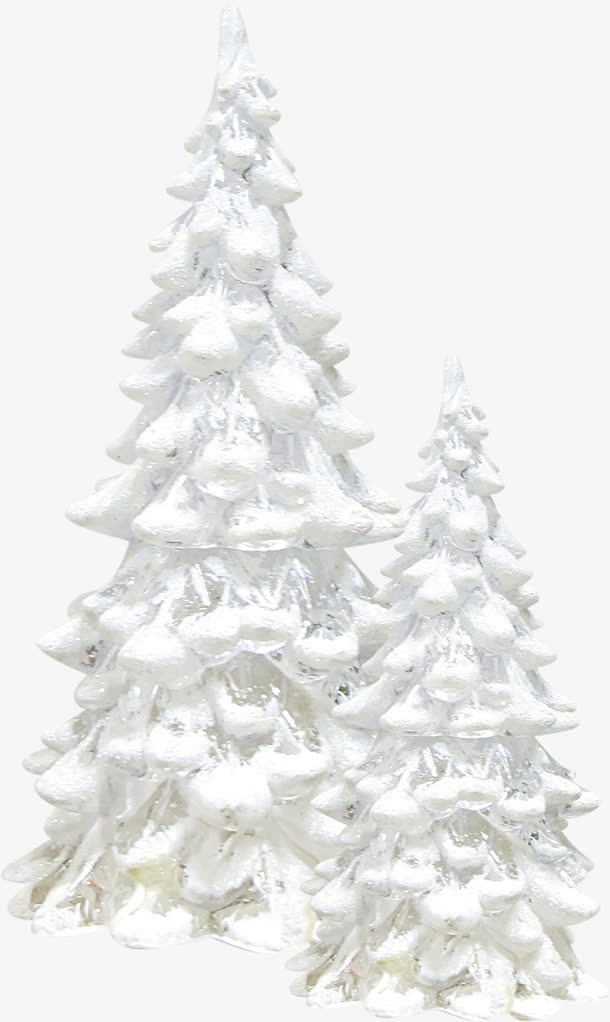 冰雪覆盖的松树免抠