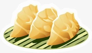 卡通手绘蒸饺免抠