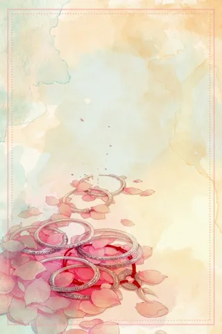 水彩晕染古风花瓣首饰手镯高清