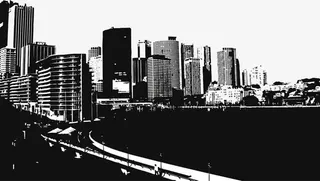 矢量手绘城市剪影免抠