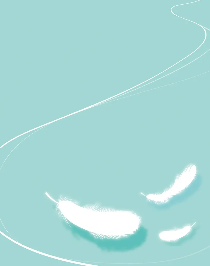 淡青色羽毛飘落背景高清