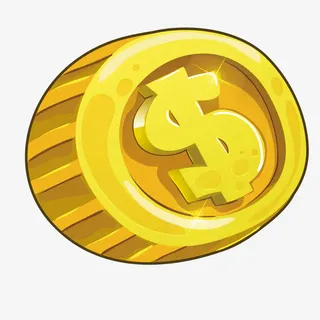 矢量黄色质感卡通金币免抠