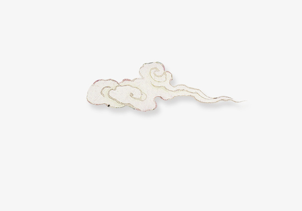 精致小巧的古风祥云花纹免抠