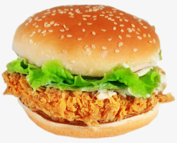香酥鸡腿汉堡免抠