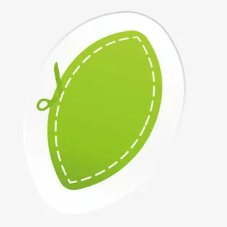 矢量绿色标签底纹免抠