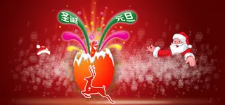 红色圣诞节背景