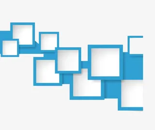 蓝色照片墙免抠