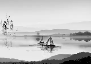 水墨 清明 祭祖 祭祀 水墨画 清明祭高清