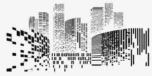 高清NPG城市建筑透视线条素材免抠装饰效果特效元素