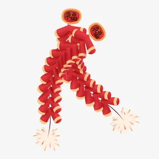 春节鞭炮素材图免抠节日元旦/春节/元宵元素