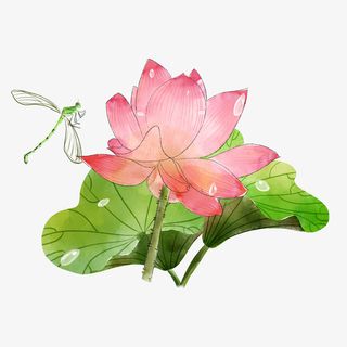 荷花水墨国画1免抠