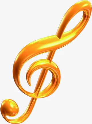 金色音符元旦素材免抠
