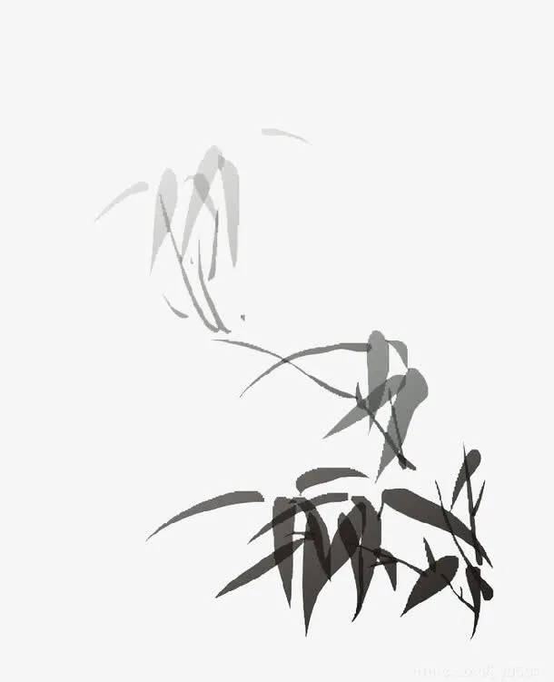 水墨竹子免抠