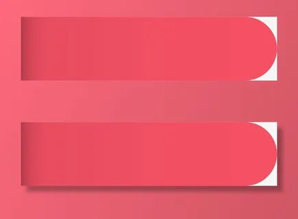 红色简约标签免抠标签元素