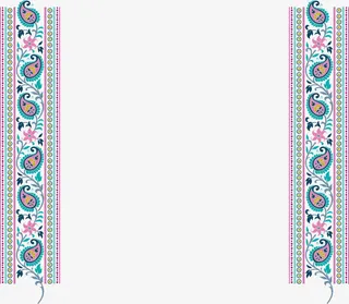 紫色花藤框架免抠