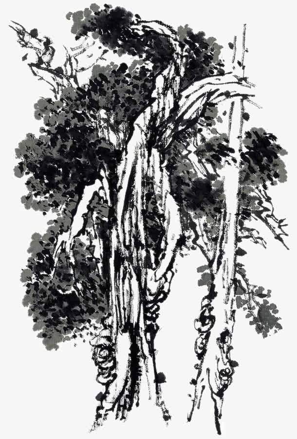 山水松树免抠